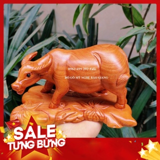 Tượng con trâu gỗ hương
