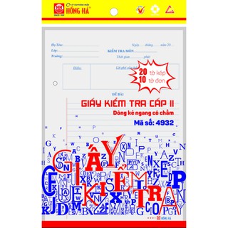 Bộ giấy kiểm tra cấp 2