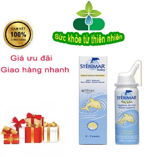 Xịt mũi Sterimar - Làm sạch dịch nhầy mũi, loại bỏ vi khuẩn (Chai 50ml)