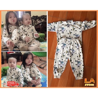 Bộ nỉ nhung cổ 3 phân cho bé trai bé gái từ 8- 22kg mềm mịn ấm thích hợp cho bé mặc ở nhà đi ngủ đi chơi đi học