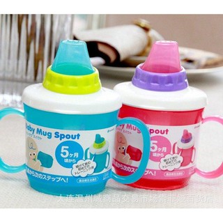 Cốc tập uống có tay cầm hàng Nhật (có núm)