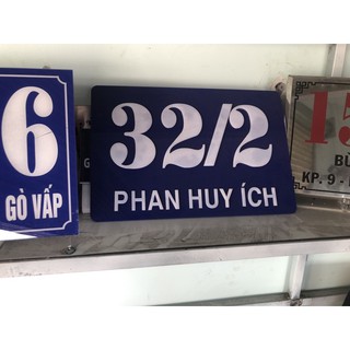 Bảng số nhà kt 30*20cm gắn mica nổi.