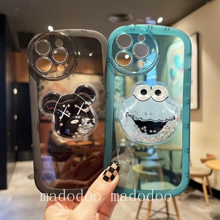 Cartoon Casing Oppo A3S A54 A74 A95 A52 A72 A92 A37 A37F Neo 9 F5 Youth A1K F11 Reno 2Z 2F 7 Reno7 4G 5G Cute Quicksand Stand Airbag Anti-fall Back Cover ins Trend Multicolor Tpu Gloomy Bear Sesame Street Doraemon Clear Phone Case NKS 12