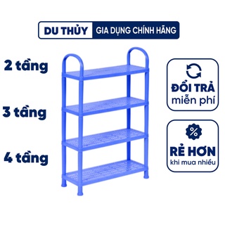 Kệ Nhựa Đựng Giày Dép 2 tầng - 3 tầng - 4 tầng, 3 size, nhựa pp chính phẩm, màu đỏ-xanh dương của gia dụng Du Thủy