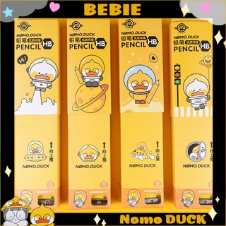 Set hộp 12 bút chì học sinh in hình vịt kèm gọt Nomo duck BeBie - BP525