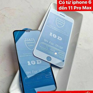 [ iphone 6 đến iphone 11 Pro Max ] Kính cường lực 10D nền xanh full màn