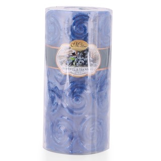 Nến thơm décor hoa hồng D7H15 Miss Candle NQM4985 7 x 15 cm (Xanh dương)
