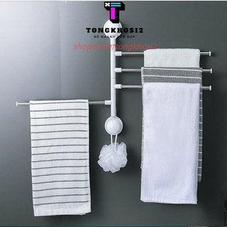 PVN20918 Giá treo khăn tắm dọc có 3 thanh inox không rỉ, siêu chắc T2