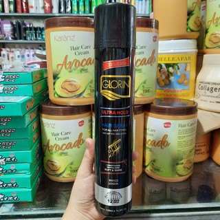 Keo xịt tóc Glorin đen 420ml