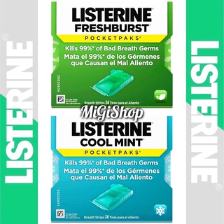 [Hàng Mỹ] Miếng Ngậm Thơm Miệng Listerine Pocketpaks (vỉ 1 hộp x 24 Miếng)