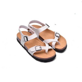 Sandal xỏ ngón quai da gắn nút MAILIAA đế nhẹ đi êm
