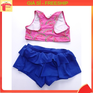 Đồ bơi bé gái 2-6 tuổi rời hình dưa hấu, Bộ bơi cho bé cao cấp vải co giãn cực tốt