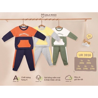Bộ QA Dài Tay Cho Bé Trai Nỉ Cotton UalaRogo