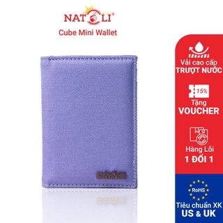 Ví nữ cầm tay, bỏ túi, nhiều ngăn, nhỏ gọn cao cấp dày dặn chống thấm nước thương hiệu Natoli-Cube Mini Wallet