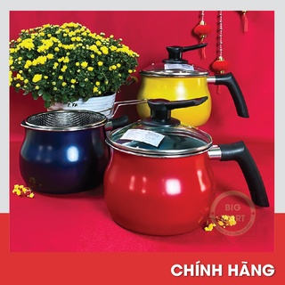 Nồi Chiên Ngập Dầu Kèm Rổ Chiên Đồ Inox, Vung Tự Đứng DCM Nhật Bản 15cm - Nồi Chiên Ngập Dầu Đa Năng Có Nắp Tiện Lợi