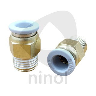 Nối thẳng ren ngoài khí nén STNC YPC nối ống 4mm, 6mm, 8mm, 10mm
