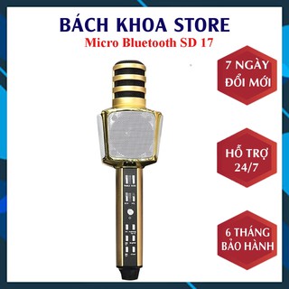 [Mã ELHACE giảm 4% đơn 300K] Micro Karaoke Bluetooth SD-17 JVJ Loại 1 Micro Hát Kèm Loa Âm Thanh Chuẩn, Bass Hay