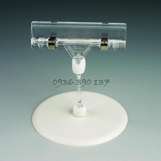 Chân kẹp wobbler để bàn, kẹp nhựa để kẹp tấm quảng cáo để bàn 4014