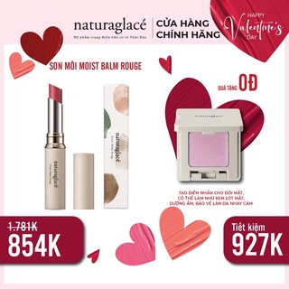 Son môi hữu cơ naturaglacé Moist Balm Rouge dưỡng ẩm, chống nắng SPF17 PA++, Màu 01 - Beige Rose, 2g