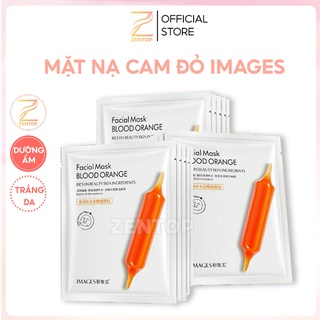 Mặt Nạ Giấy Dưỡng Trắng Cấp Ẩm Da Nội Địa Trung IMAGES Chiết Xuất Cam Đỏ Mask Zentop