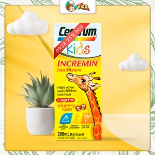 [MẪU MỚI] Siro Cho Trẻ Suy Dinh Dưỡng Biếng Ăn Centrum Kids Incremin Iron Mixture Úc 200ml