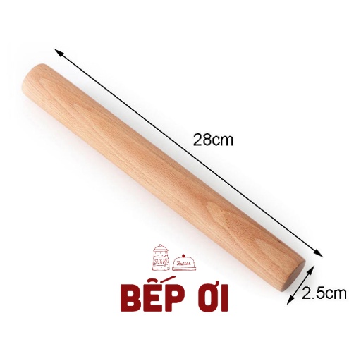 Cây cán bột bằng gỗ dài 28cm
