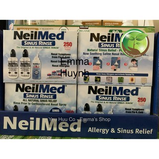 <<Có Sẵn>> Bình Rửa mũi + 250 gói muối NeilMed Sinus
