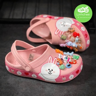 DÉP SỤC NHỰA 3D HÌNH THỎ HỒNG CHO BÉ GÁI TẶNG 10STICKER