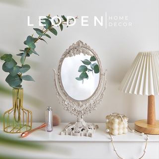 Gương trang điểm để bàn 2 mặt phong cách vintage châu Âu – LEODEN Decor