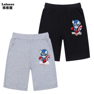 Quần Short Cotton In Hình Captain America 3d Cho Bé Trai