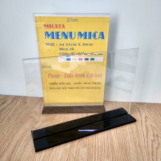 MENU MICA A4 30 X21 CM NGANG