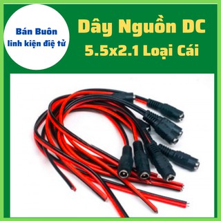 Dây nguồn dc loại cái 5.5x2.1, đực