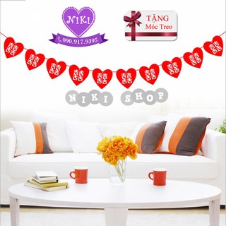*DÂY TREO TRANG TRÍ  HÌNH TRÁI TIM < TẶNG MÓC TREO>