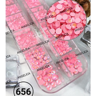 Đá Chân Lưới 14 Khía Light Pink Fluorescence ANGELICA 656