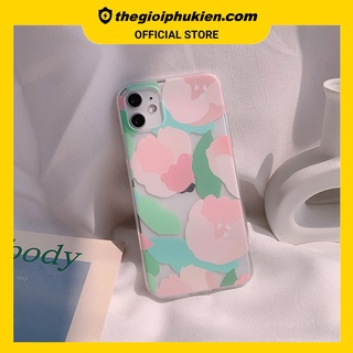 Ốp lưng iphone - Ốp silicon dẻo trong suốt Hoa dành cho iphone 6 đến 14promax - t71