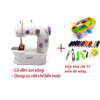 MÁY MAY MINI GIA ĐÌNH TẶNG KÈM HỘP KIM CHỈ 55 MÓN