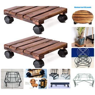 Đế Lót Chậu Cây Có Bánh xe, Đế Lót Chậu Cây, Đế Lot Đa Năng (Chất liệu gỗ)