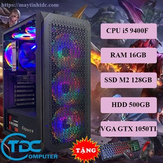 Máy tính chơi game thiết kế đồ họa MAX PC CPU core i5 9400F, Ram 16GB,SSD M2 128GB, HDD 500GB Card 1050TI + Qùa tặng