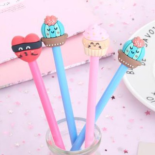 bút xương rồng bánh kem trái tim D277 bút cute bút dễ thương bút mực viết gel