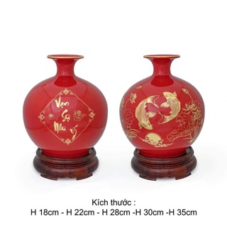 [Giàu sang] Lọ hoa hút lộc - bình hút tài lộc gốm sứ bát tràng