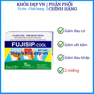 Cao dán lạnh giảm đau nhức , tan bầm tím Fujisip cool 1 túi 2 miếng