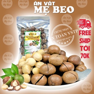 Hạt Macca Organic Sạch nứt vỏ Daklak kèm tách vỏ STiêng túi zip 500gr