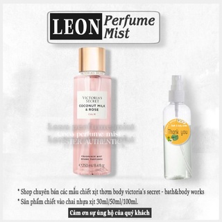 LEON Xịt Thơm Body Mist Victoria's Secret CocoNut Passion  - 𝐦𝐚̂̃𝐮 𝐭𝐡𝐮̛̉ 𝟑𝟎𝐦𝐥/𝟓𝟎𝐦𝐥