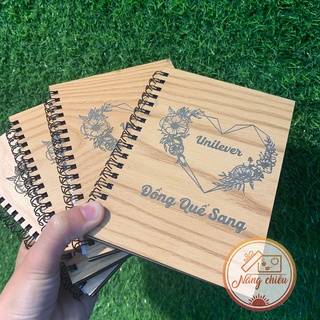 Sổ tay bìa gỗ - Khắc thông tin chính chủ - Lưu giữ kỉ niệm tuổi học trò - Thiết kế theo yêu cầu