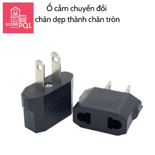 Phích cắm, ổ cắm chuyển đổi chân dẹp ra chân tròn 2 chấu 220V/15A