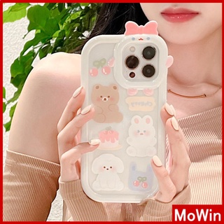 iPhone Case Silicone Soft Case Clear Case Airbag Shockproof Protection Camera Varnish Feel Bear Cartoon Cute Compatible For iPhone 11 Pro Max 13 Pro Max 12 Pro Max 7Plus xr XS Max