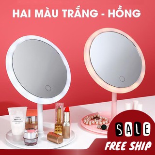 [Hàng có sẵn] Gương trang điểm để bàn cảm ứng có đèn LED - Bộ sản phẩm đa năng hữu dụng dành cho phái đẹp năm 2020