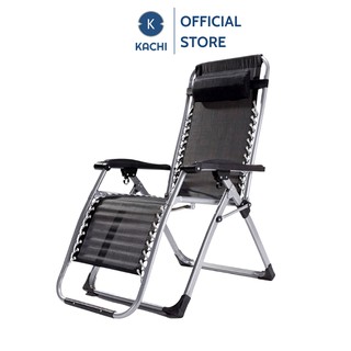 Ghế xếp thư giãn thông minh Kachi MK171 – Màu đen kèm gối đầu