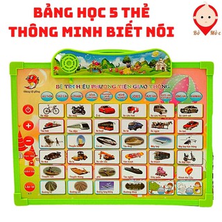 Bảng Thông Minh 5 Thẻ Biết Nói Cho Bé Tư Duy Thông Minh Phát Triển Trí Tuệ - Shop Bố Mốc
