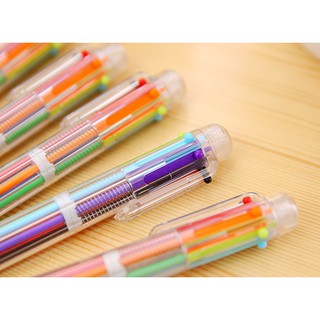 [Mã LIFE0803ALL giảm 10% đơn 0K] Bút Bi Nhiều Màu 6 Trong 1 / 8 Trong 1 Ngòi 0.5mm Tiện Dụng